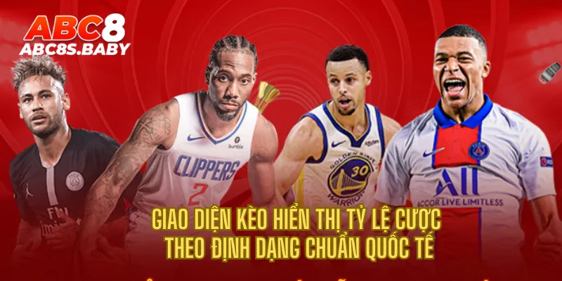 Giao diện kèo hiển thị tỷ lệ cược theo định dạng chuẩn quốc tế